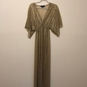 Lulu’s Midas Sheer Gold Maxi Cover-Up